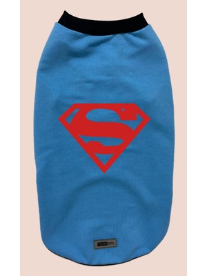 Die Grup Monopetz Yeni Sezon Köpek ve Kedi Kıyafeti - Mavi Superman Xl Beden