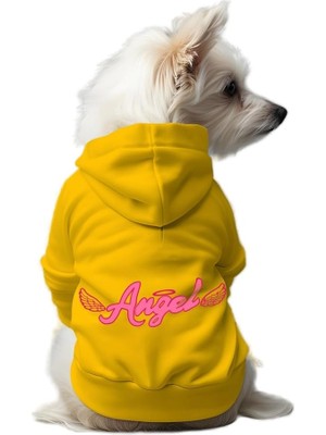 Die Grup Mpz Pets Kedi ve Köpek Kıyafeti & Elbisesi Sarı Hoodie Angel S