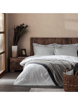 Die Grup ANTUAS%100 Pamuk King Size Nevresim Seti 230X220 cm Grı