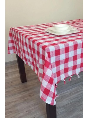 Die Grup Denizli Çeyiz Çok Amaçlı Masa Örtüsü Piknik Örtüsü Sofra Bezi Kırmızı 150X150