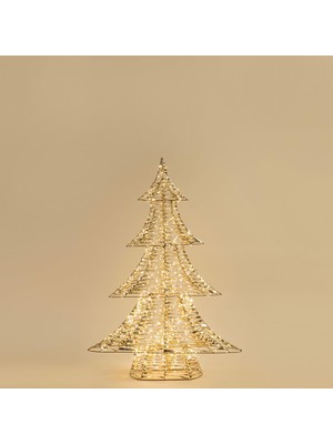 Die Grup Ulu LED Işıklı Ağaç Dekor 98 cm Altın
