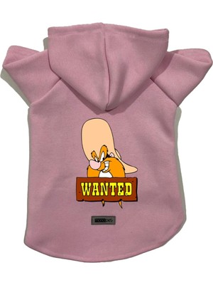 Die Grup Monopetz Kapişonlu Polar Sweatshirt Köpek ve Kedi Kıyafeti & Elbisesi Pembe J Sam S