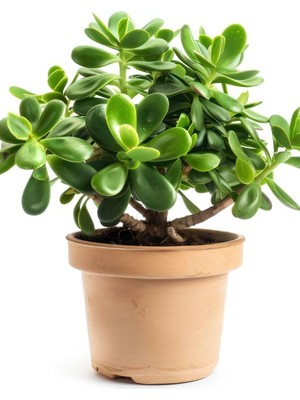 Die Grup Nura Botanik Dekoratif Crassula Ovata Yeşim Bitkisi, 15-25 Cm, Saksılı Ofis Çiçeği, Yeşil