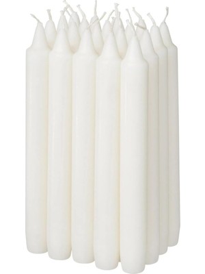 Die Grup Ikea 20 Li Şamdan Mumu Beyaz 19CM, Beyaz