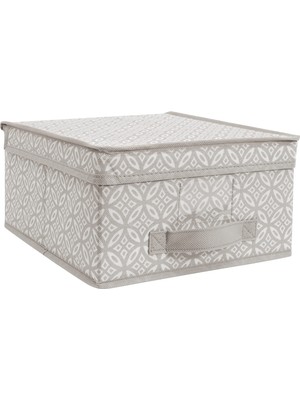 Die Grup Simplify Orta Boy Kutu Gri Yumuşak, 27,94 cm x 30,48 cm x 15,24 cm Boho Dolap Saklama Organizasyonu
