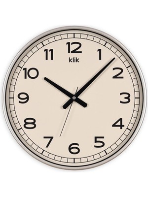 Die Grup Digithome Vien Minimalist Duvar Saati 37,5 cm Gümüş K-Vıen-Gumus