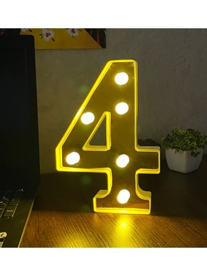 Die Grup Giftmoda 3D Işıklı LED Sayı Dekoratif Aydınlatma Büyük Boy 4