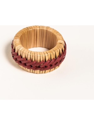 Die Grup Lotus Bordo Bambu Peçete Halkası 5 cm