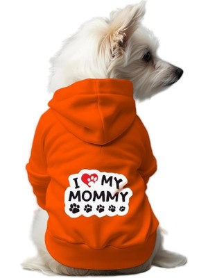 Die Grup Mpz Pets Kedi ve Köpek Kıyafeti & Elbisesi Turuncu Hoodie I My Mommy M