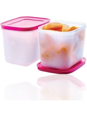 Die Grup Tupperware Alaska Serisi Derin Dondurucu Saklama Kabı Kare 2 'li Set