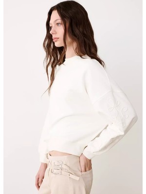 Mango Kolları Işleme Detaylı Sweatshirt