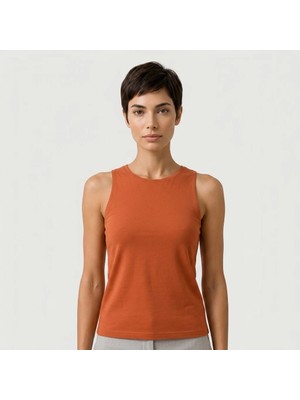 Bonbon Kadın Basic Kolsuz Içi Yarım Astarlı Tshirt BB2538