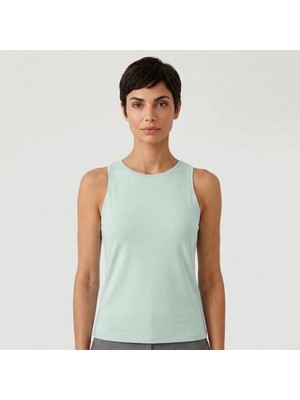 Bonbon Kadın Basic Kolsuz Içi Yarım Astarlı Tshirt BB2538