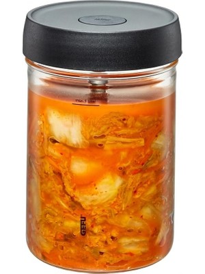 Die Grup Gefu 15810 Natıvo Fermente Cam, Borosilikat Cam, 1 Litre, Siyah/şeffaf