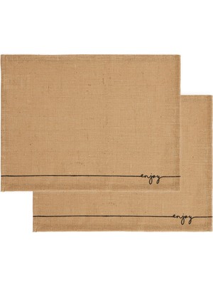 Die Grup Ocean Home Textile 2'li Enjoy Jüt Amerikan Servis 45 x 35 cm