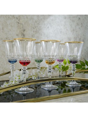 Die Grup Aryıldız Fiona 6'lı Uzun Kadeh Gold 300 ml