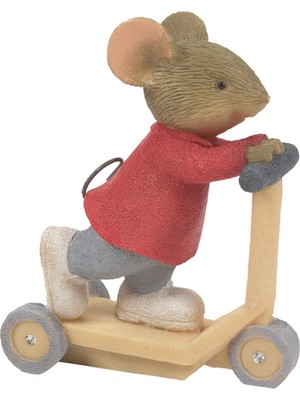 Die Grup Enesco Kalpli Kuyruklu Oyun Alanı Eğlenceli Scooter Speed Mouse Heykelcik, 2,4 Inç, Çok Renkli