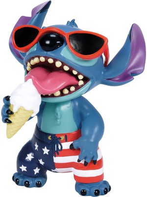Die Grup Enesco Disney Showcase Lilo ve Stitch Patriotic Summer Stars And Stripes Heykelcik, 13,5 Cm, Çok Renkli