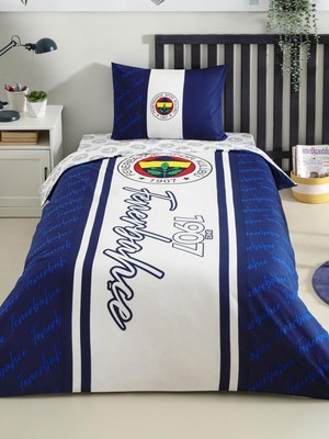Die Grup Taç Fenerbahçe 1907 Glow Düz Pamuk Nevresim Takımı, Çok Renkli, Tek Kişilik