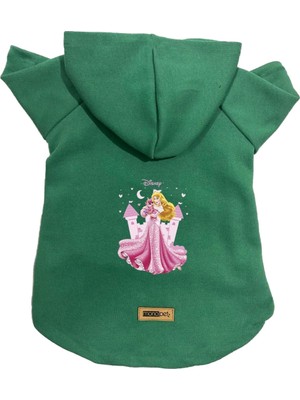 Die Grup Monopetz Kapişonlu Polar Sweatshirt Köpek ve Kedi Kıyafeti & Elbisesi Yeşil Princess M