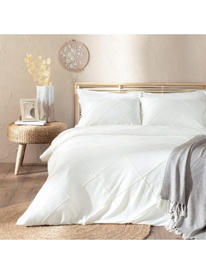 Die Grup Mattıen Bambu King Size Nevresim Seti 230X220 cm Ekru