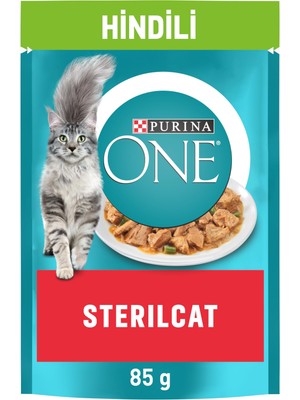 Die Grup Purına One Hindi Etli Kısırlaştırılmış Kediler Için Yaş Kedi Maması 85 Gram, 26 Adet