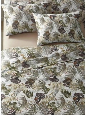 Die Grup Mulberry Tropikal Çift Kişilik Nevresim Takımı 200X220 cm 4 Parça 1 Adet Nevresim 1 Adet Çarşaf 2 Adet Yastık Kılıfı