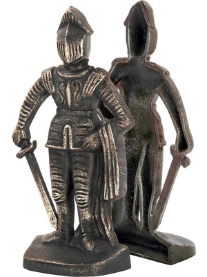 Die Grup Design Toscano SP14917 Ortaçağ Şövalyesi Demir Kitaplıklar, Bronz