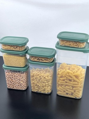 Die Grup Yzhome 7 Li Plastik Vakum Kapaklı Saklama Kabı Erzak Bakliyat Kavanoz Peggy Set 400-800-1150-1500-3200 ml