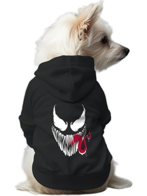 Die Grup Mpz Pets Kedi ve Köpek Kıyafeti & Elbisesi Siyah Hoodie Venom Turuncu Xl