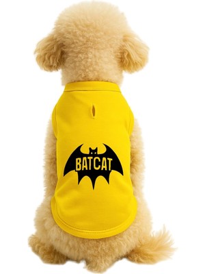 Die Grup Mpz Pets Kedi ve Köpek Kıyafeti & Elbisesi Sarı Batcat Atlet 6xl
