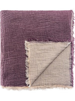 Die Grup Rayme Tekstil - Müslin Pike Tek Kişilik, 100% Pamuk 4 Katlı Kaliteli Müslin Yatak Örtüsü, Dekoratif Şık Yumuşak Hafif Yazlık Pike (Mor, Tek Kişilik 160X220 Cm)