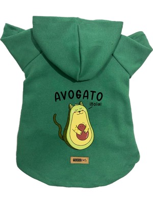 Die Grup Monopetz Kapişonlu Polar Sweatshirt Köpek ve Kedi Kıyafeti & Elbisesi Yeşil Avogato M