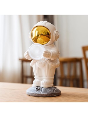 Die Grup Coverzone Dekoratif Işıklı Astronot Figür Masa Lambası – Kablosuz Pilli Model, Abs Gövde, 16CM Yükseklik, Şık ve Modern Masa Üstü Dekor, Ofis, Çocuk Odası, Çalışma Masası Için Uygun (Gold)