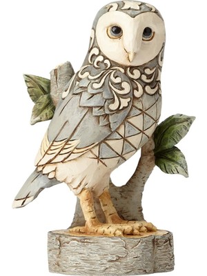 Die Grup Enesco Ast Üzerinde Orman Bayrağı, Taş Reçine, Gri, 11,4 cm