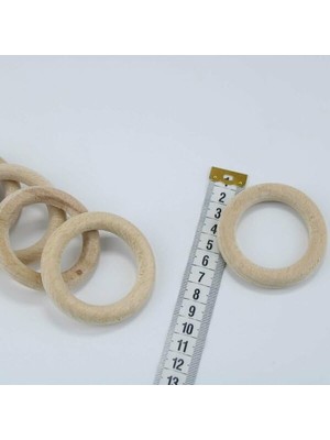 Die Grup Benim Marifetlerim - Naturel Ahşap Halka 6 cm 5 Adet