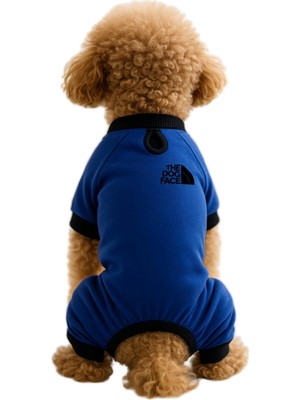Die Grup Mpz Pets Kedi ve Köpek Kıyafeti & Elbisesi Saks Mavi 4 Bacak Tulum The Dog Face Xl