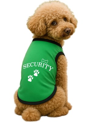 Die Grup Monopetz Yeni Sezon Köpek ve Kedi Kıyafeti Yeşil Security Xs