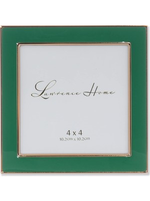 Die Grup Lawrence Frames 4x4 Altın Metal ve Yeşil Emaye Resim Çerçevesi