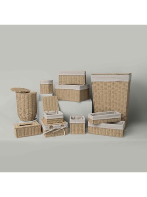 Die Grup Linens Carry 34X25X18 cm Sepet Naturel