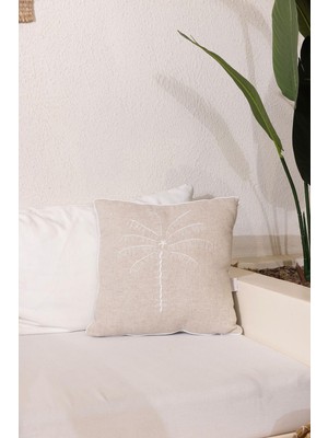 Die Grup Koza Home Pure Krem Beyaz Püsküllü Dekoratif Boncuk Elyaf Iç Dolgulu Kırlent 30X50 4841