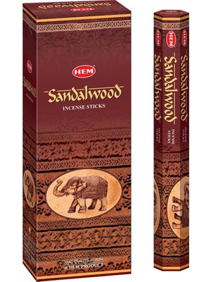 Die Grup Hem Tütsü Sandal Ağacı, Altı Pakette 120 Çubuk. Marka, Hindistan'da Elle Sarılmış. Tütsü Tarafından