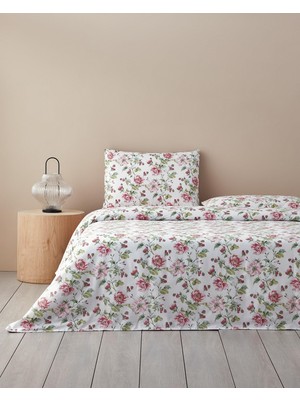 Die Grup English Home Sparkling Flowers Çift Kişilik Nevresim Takımı Yeşil