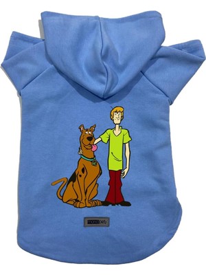 Die Grup Monopetz Kapişonlu Polar Sweatshirt Köpek ve Kedi Kıyafeti & Elbisesi Mavi Yeni Scooby Doo M