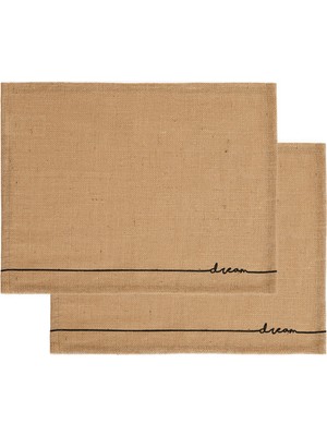 Die Grup Ocean Home Textile 2'li Dream Jüt Amerikan Servis 45 x 35 cm