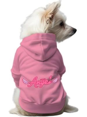 Die Grup Mpz Pets Kedi ve Köpek Kıyafeti & Elbisesi Pembe Hoodie Angel Xs