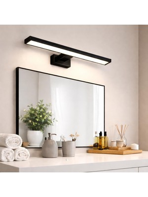 Die Grup Leylek 8W 4200K LED Ayna ve Resim Apliği 40 cm 220V 720 Lümen – Siyah Gövde, Doğal Beyaz Işık, Modern Duvar Üstü Aydınlatma (Siyah)