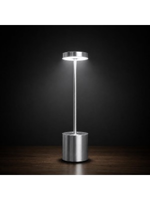 Die Grup Coverzone Şarjlı LED Masa Lambası – 3 Işık Sıcaklığı ve Parlaklık Ayarı, Dokunmatik Kontrol, Yüksekliği 34.5 Cm, Alt Tabanı 8 cm – Şık ve Modern Tasarım, Kullanım Kolaylığı | Ymn-8 (Silver)