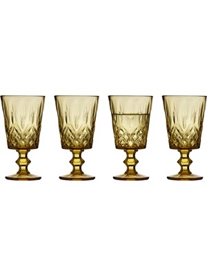 Die Grup Lyngby Glas Sorrento Şarap Kadehi 4 Adet 29 cl Amber