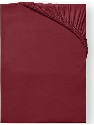 Die Grup Ezgi Bordo Büyük Boy Penye Lastikli Çarşaf, 180 x 200 cm